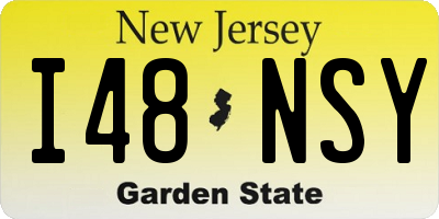 NJ license plate I48NSY