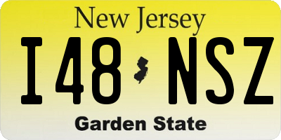 NJ license plate I48NSZ