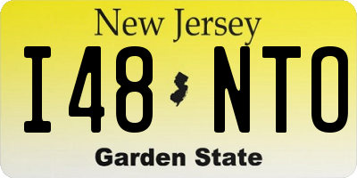 NJ license plate I48NTO