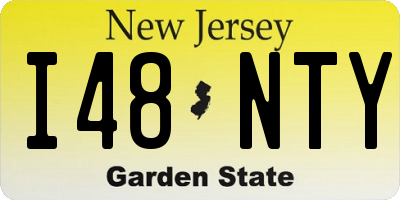 NJ license plate I48NTY