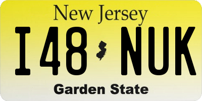 NJ license plate I48NUK