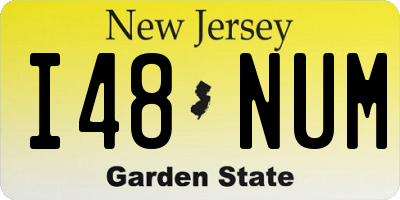 NJ license plate I48NUM