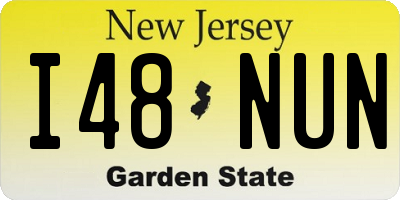 NJ license plate I48NUN