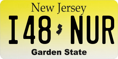 NJ license plate I48NUR