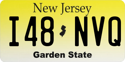 NJ license plate I48NVQ