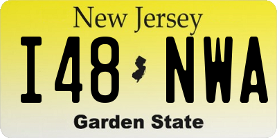 NJ license plate I48NWA