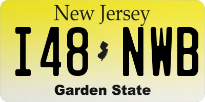 NJ license plate I48NWB