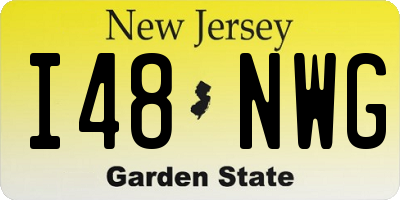 NJ license plate I48NWG