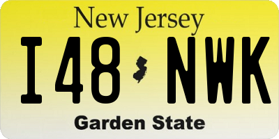 NJ license plate I48NWK