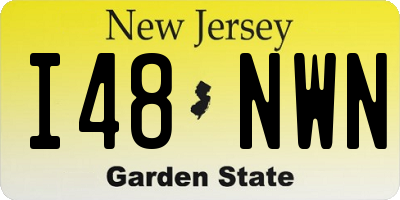NJ license plate I48NWN