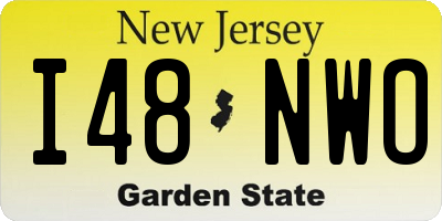 NJ license plate I48NWO