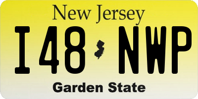 NJ license plate I48NWP