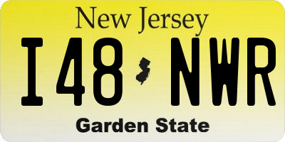 NJ license plate I48NWR