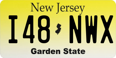 NJ license plate I48NWX
