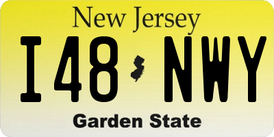 NJ license plate I48NWY