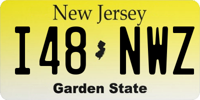 NJ license plate I48NWZ