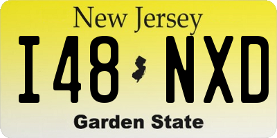 NJ license plate I48NXD