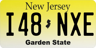 NJ license plate I48NXE