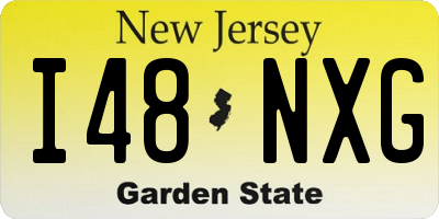 NJ license plate I48NXG