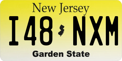 NJ license plate I48NXM