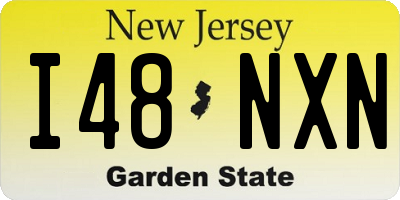 NJ license plate I48NXN
