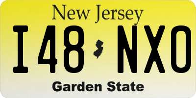 NJ license plate I48NXO