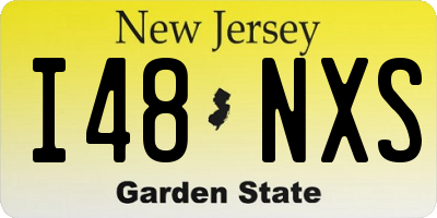 NJ license plate I48NXS