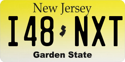 NJ license plate I48NXT