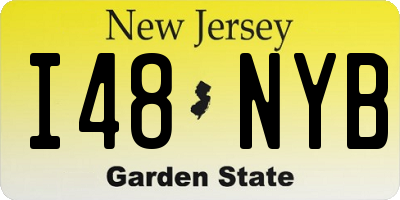 NJ license plate I48NYB