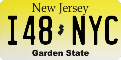 NJ license plate I48NYC