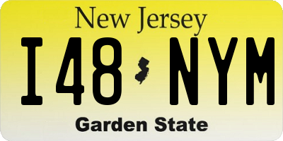 NJ license plate I48NYM