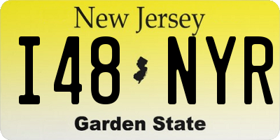 NJ license plate I48NYR