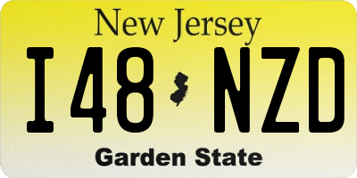 NJ license plate I48NZD
