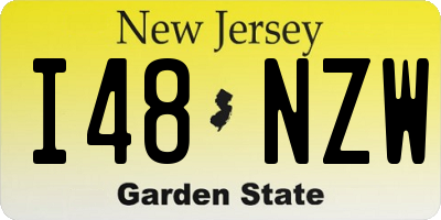 NJ license plate I48NZW