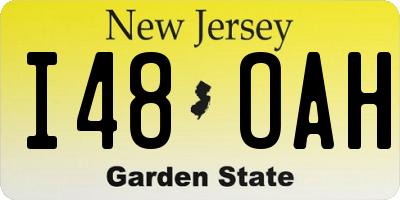 NJ license plate I48OAH
