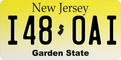 NJ license plate I48OAI