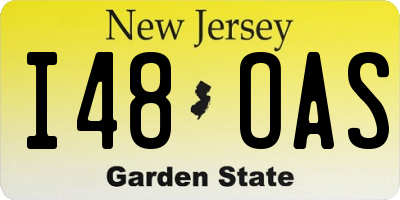 NJ license plate I48OAS