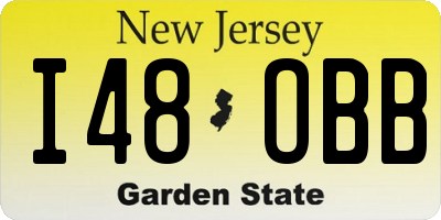 NJ license plate I48OBB