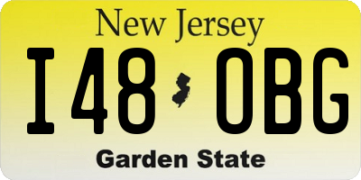 NJ license plate I48OBG