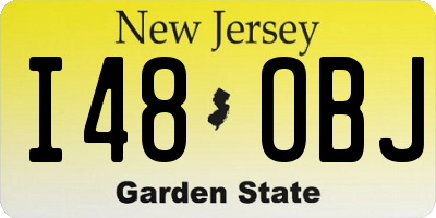 NJ license plate I48OBJ