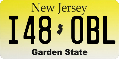 NJ license plate I48OBL