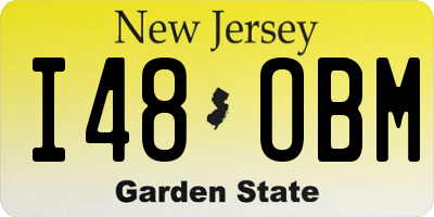 NJ license plate I48OBM