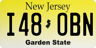 NJ license plate I48OBN