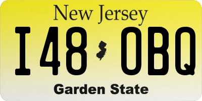 NJ license plate I48OBQ