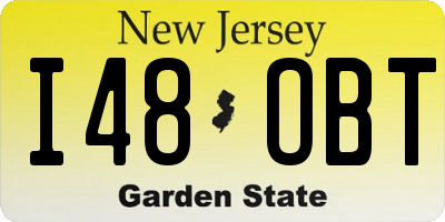 NJ license plate I48OBT
