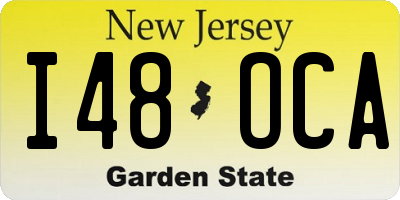 NJ license plate I48OCA