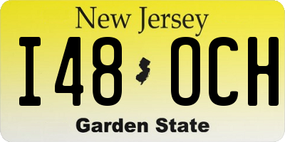 NJ license plate I48OCH