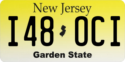 NJ license plate I48OCI