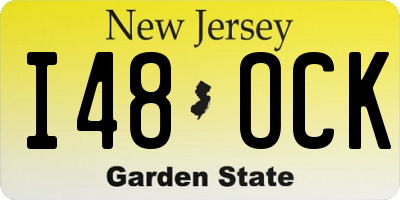NJ license plate I48OCK