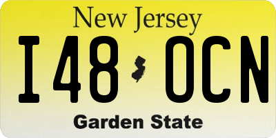 NJ license plate I48OCN